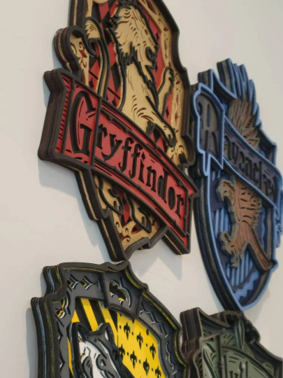 Set of Four House Crest Signs